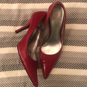 Nine West Genuine Red Leather Pumps